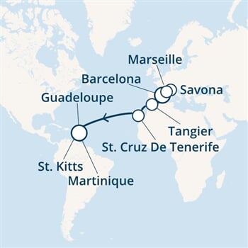 Trasa plavby CFS-BCN15013