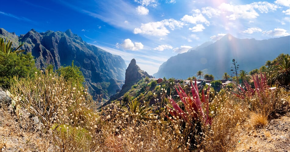 Překrásné výhledy z vesnice Masca na ostrově Tenerife