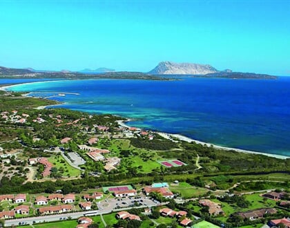 Letecký pohled, San Teodoro, Sardinie