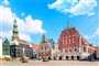 Lotyšská Riga - náměstí s domem Černohlavců