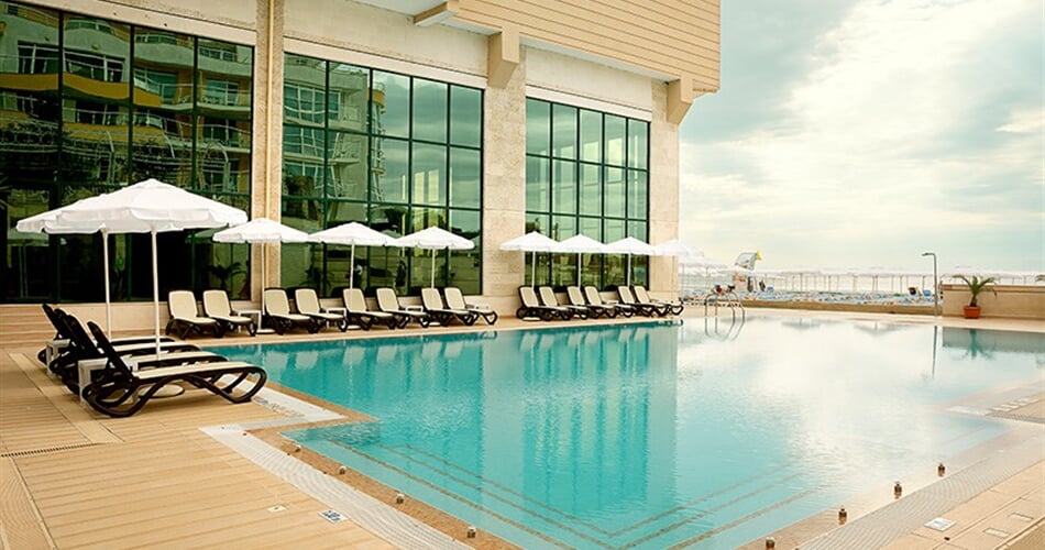 Hotel Bilyana Beach: fotografie vybavení exteriérů a interiérů ubytování.