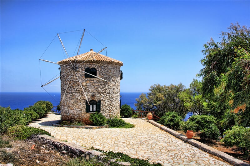 Větrný mlýn na ostrově Zakynthos