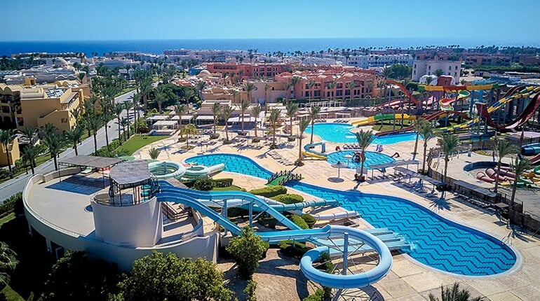 Hotel Jaz Lamaya Resort: fotografie vybavení exteriérů a interiérů ubytování.