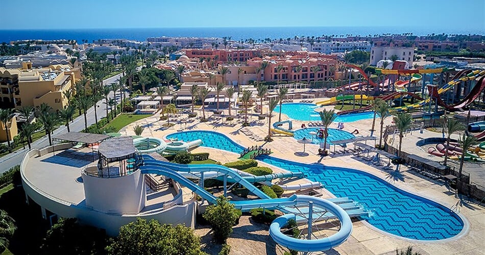 Hotel Jaz Lamaya Resort: fotografie vybavení exteriérů a interiérů ubytování.