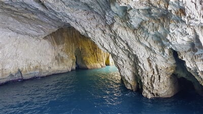 Modrá jeskyně, ostrov Paxos