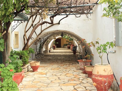 Typická řecká architektura na Korfu