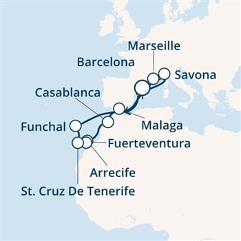 Trasa plavby CMG-BCN14039