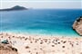 Slavná pláž Kaputas Beach v regionu Antalya