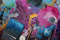 paint, brush, multi color