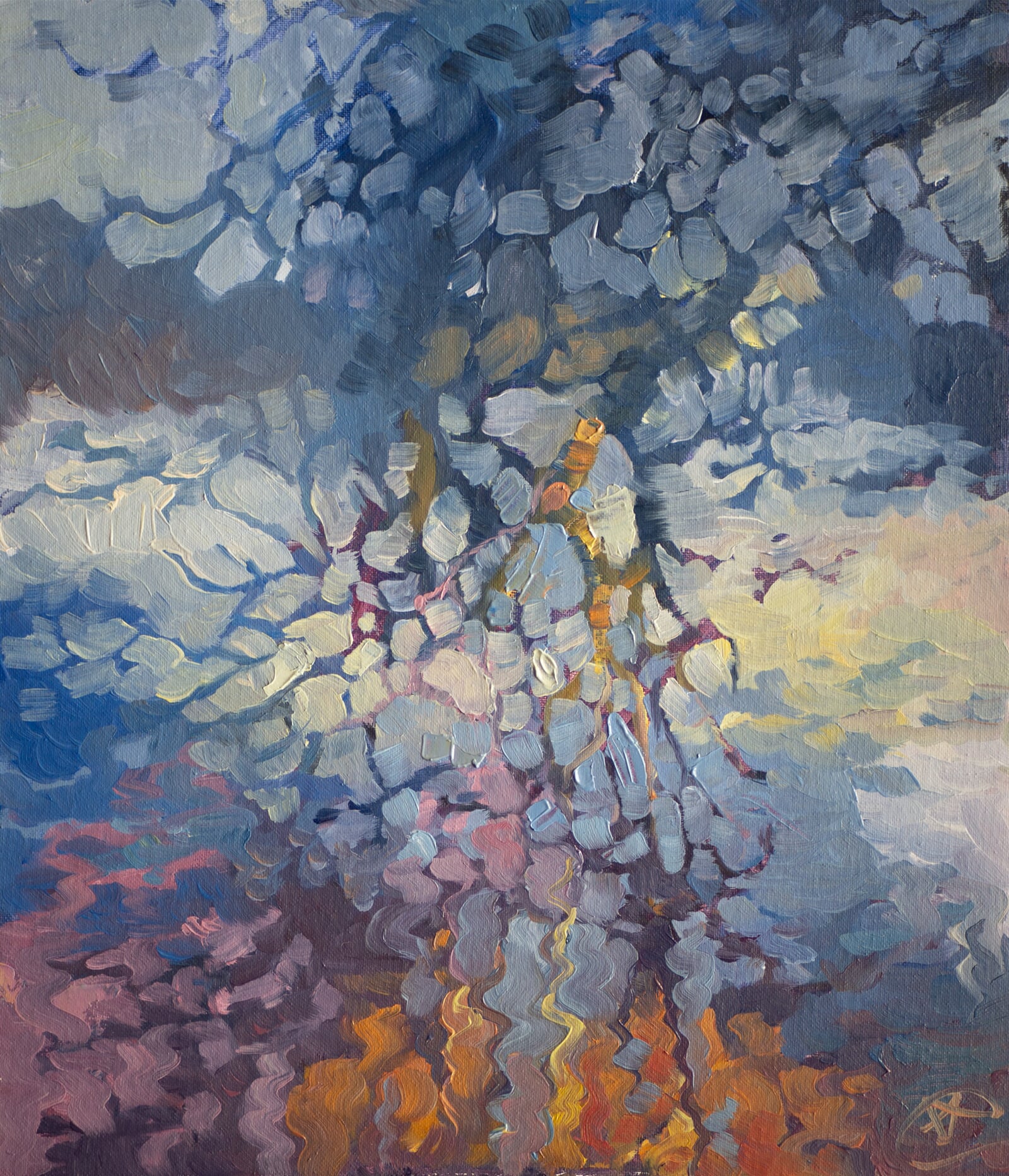 Adéla Topolová: Vodní dotek, 35 × 30 cm