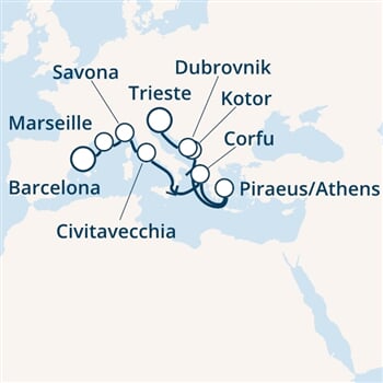 Trasa plavby CLU-BCN10159