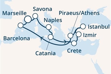 Costa Diadema - Francie, Itálie, Řecko, Turecko, Španělsko (z Marseille)