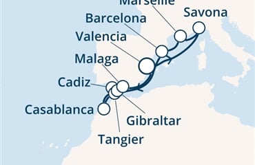Costa Favolosa - Španělsko, Itálie, Francie, Maroko, Velká Británie (Valencie)