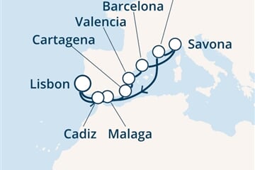 Costa Fascinosa - Portugalsko, Španělsko, Itálie, Francie (z Lisabonu)