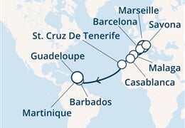 Costa Fascinosa - Francie, Španělsko, Itálie, Maroko, Nizozemské Antily (z Marseille)