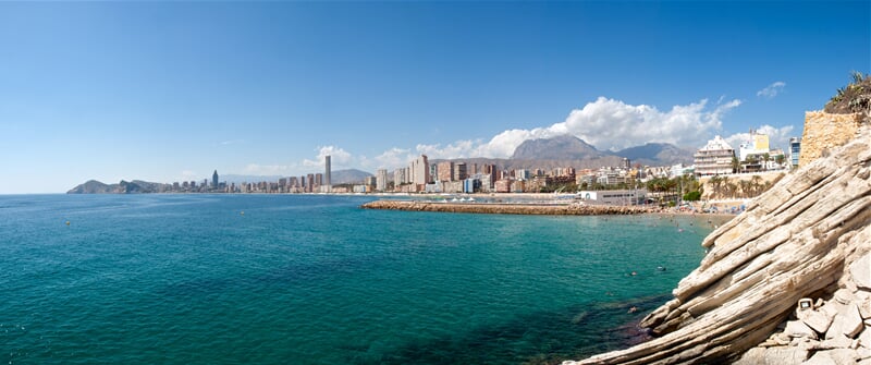 Pláže letoviska Benidorm na Costa Blanca