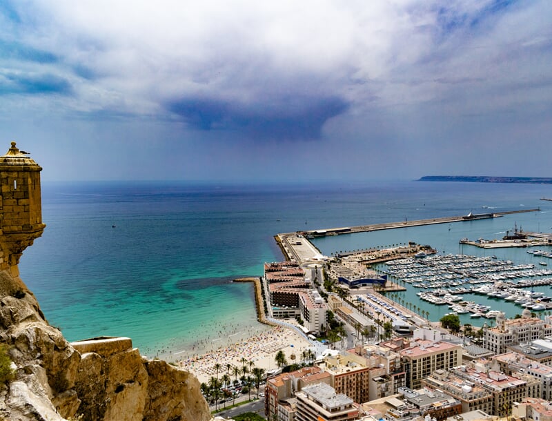 Bouře nad přístavem Alicante
