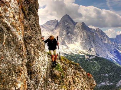 Ferraty v Dolomitech kolem masivu Marmolada