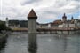 Švýcarsko - Lucern - původní levá část kapličkového mostu