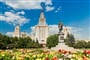 Moskva - Státní univerzita a Lomonosův pomník