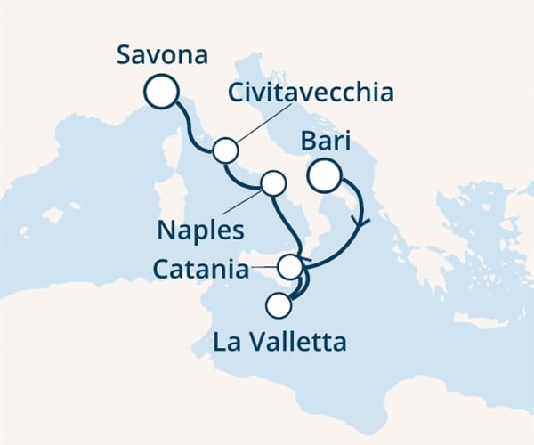 Costa Pacifica - Itálie, Malta (Bari)