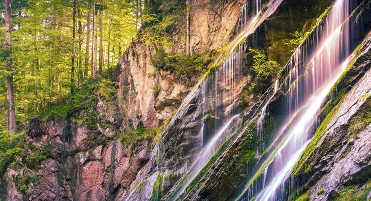 Vodopády v rakouských Alpách