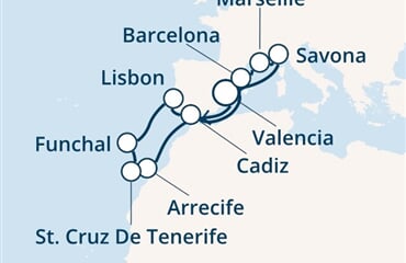 Costa Diadema - Španělsko, Portugalsko, Francie, Itálie (Valencie)