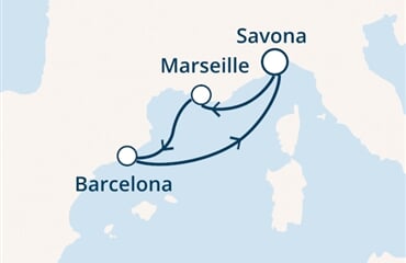Costa Pacifica - Itálie, Francie, Španělsko (ze Savony)