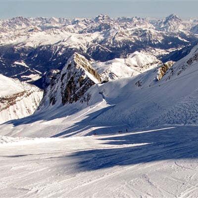 Masiv Marmolada, ideální podmínky pro lyžování