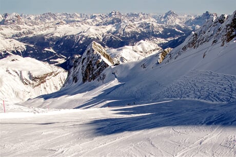 Masiv Marmolada, ideální podmínky pro lyžování