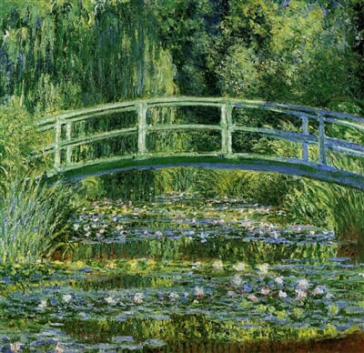 Lekníny a japonský můstek (Claude Monet)