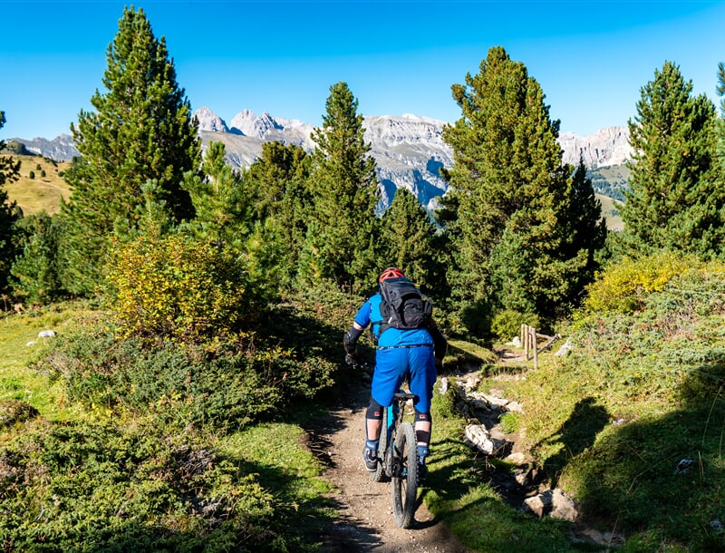 Cyklistika na horském kole v Dolomitech