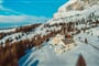 Italské Alpy, oblast Alta Badia v zimě