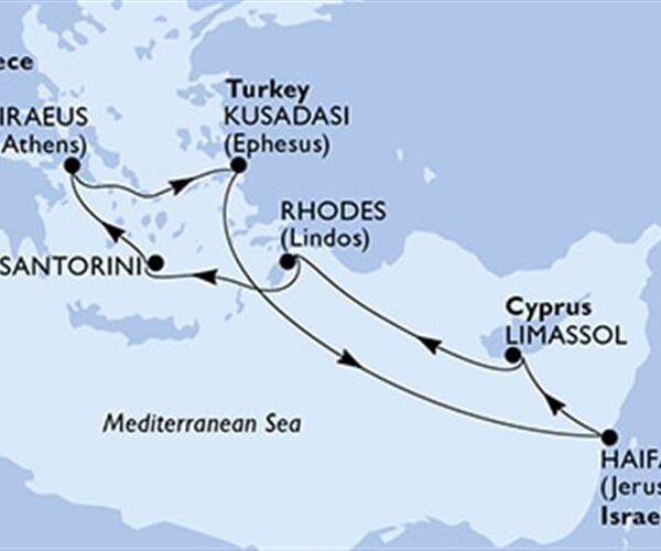 MSC Lirica - Turecko, Izrael, Kypr, Řecko (Kusadasi)