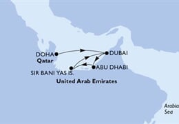 MSC World Europa - Katar, Arabské emiráty (Dauhá)