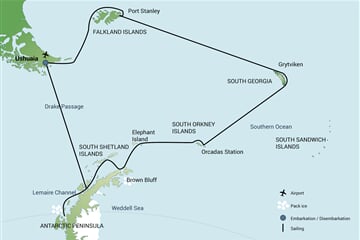 Falkland Islands - South Georgia - Elephant Island - Antarctica - Polar Circle (m/v Janssonius)