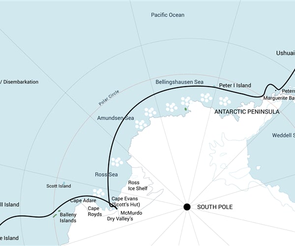 Ross Sea Incl. helicopters - Antarctic Peninsula - Polar Circle - Peter I Island - Ross Sea - Macquarie Island - Campbell Island (m/v Ortelius)