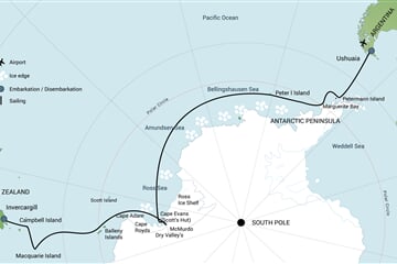 Ross Sea Incl. helicopters - Campbell Island - Macquarie Island - Polar Circle - Ross Sea - Peter I Island - Antarctic Peninsula (m/v Ortelius)