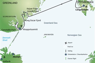 Spitsbergen - Northeast Greenland, Fly & Sail (s/v Rembrandt van Rijn)