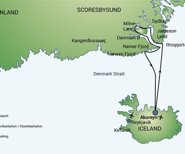 East Greenland Scoresby Sund - Basecamp Free kayaking, hiking, photo workshop (diving supplemented) (m/v Ortelius)