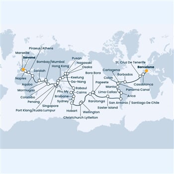 Trasa plavby CDE-BCN11402