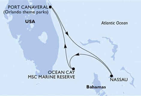 MSC Divina - USA, Bahamy