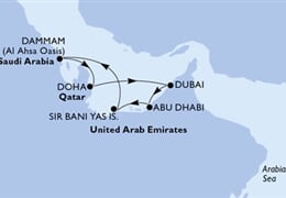 MSC World Europa - Arabské emiráty, Saúdská Arábie, Katar (z Abú Dhabí)
