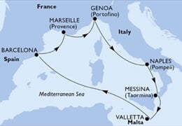 MSC Seaview - Španělsko, Francie, Itálie, Malta (z Barcelony)