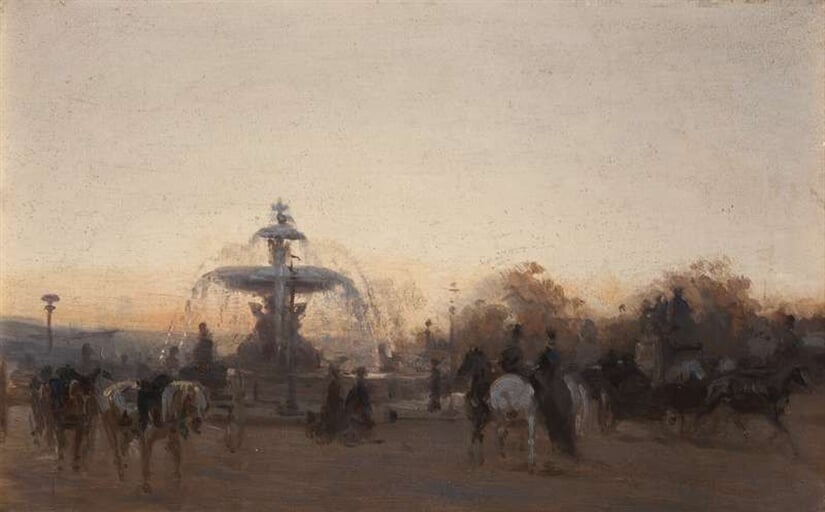 Place de la Concorde v Paříži, studie
