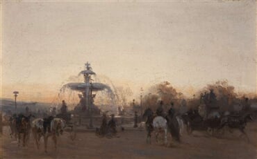 Place de la Concorde v Paříži, studie