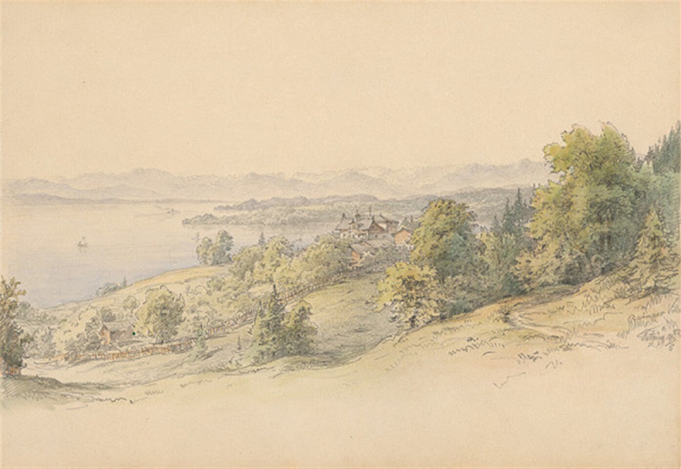 Pohľad na vilu Beringer s panorámou krajiny