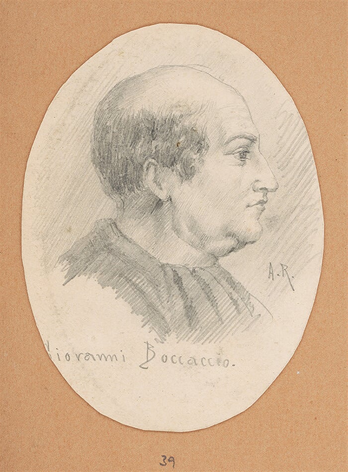 Portrétna štúdia Giovanni Boccaccia 