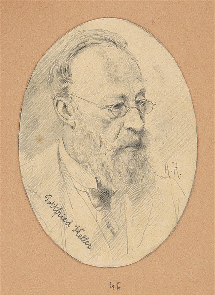 Portrétna štúdia Gottfrieda Kellera 