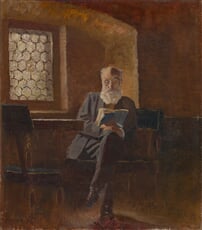 Čítajúci. Umelcov otec, barón Eduard Mednyánszky. 